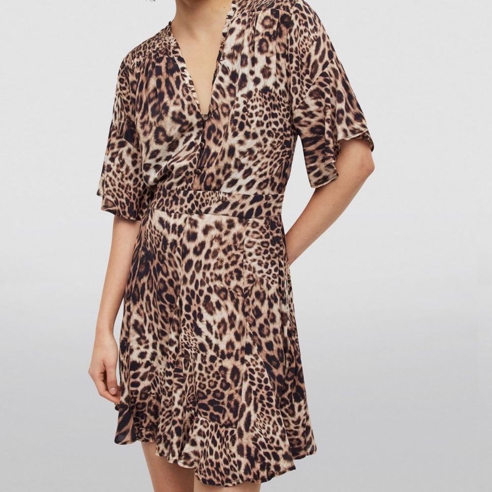ALL SAINTS Leopard Print Dina Evita Dress